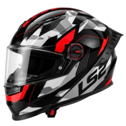 Casco LS2 Integral FF816 Cosmos Tank Camo Negro/Rojo brillo