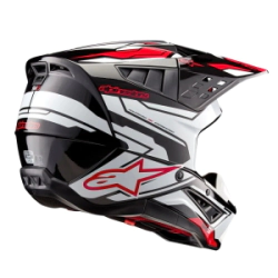 Casco Alpinestars Cross S-M5 Action 2 Negro/Blanco