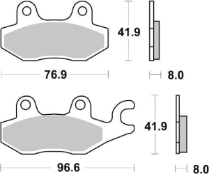 SBS Pastillas Freno Moto SBS 638 FA165 sinterizadas D/T Ninja Triumph Vogue AC 350
