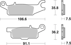 SBS Pastillas Freno Moto SBS 850 FA443 sinterizadas izquierda ATV Raptor