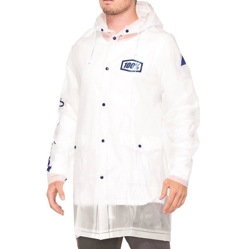 100% Campera impermeable Moto impermeable Mechanic's Clear transparente talle MD