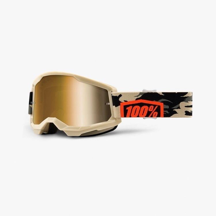 100% Antiparra Motocross Strata 2 Kombat lente True Gold