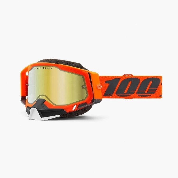 ANTIPARRA RACECRAFT 2 SNOWMOBILE KERV MIRROR GOLD LENS -100%-