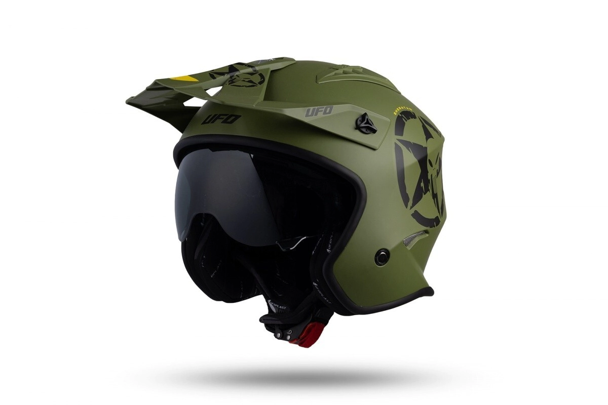 UFO Plast Casco Jet Abierto Sheratan Jet verde talle M