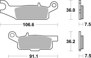 SBS Pastillas Freno Moto SBS 849 FA444 sinterizadas derecha ATV Raptor