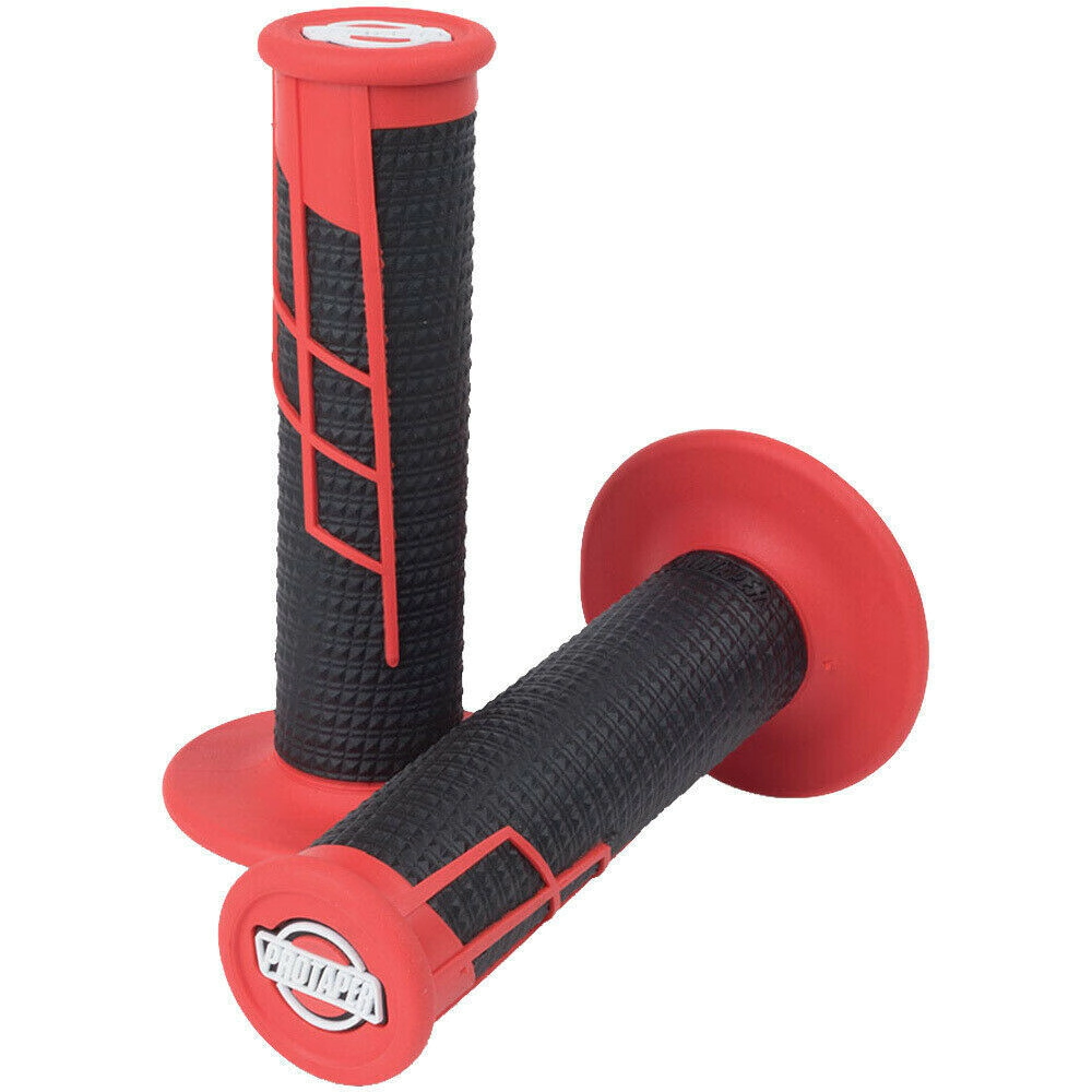 Pro Taper Pu�os Moto MX Clamp-On Full Diamond rojo ne�n/negro 2/4 Tiempos