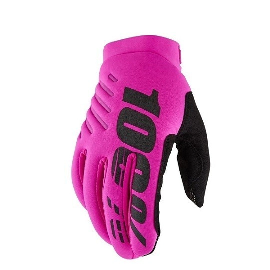 100% Guantes Motocross Brisker rosa ne�n talle XL