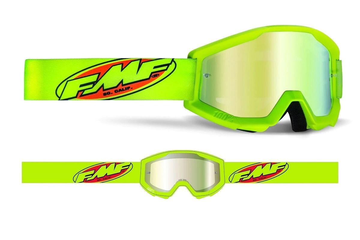 FMF Antiparra Motocross Powercore Youth Core lente amarillo plateado