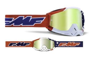 FMF Antiparra Motocross Powercore Goggle US OF a lente Mirror True dorado