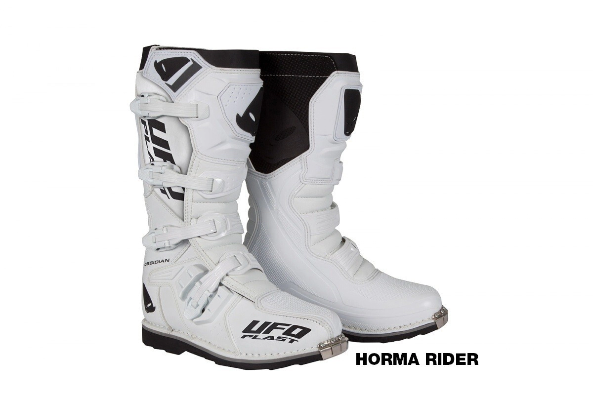 UFO Plast Botas Motocross Enduro Obsidian blanco talle 44