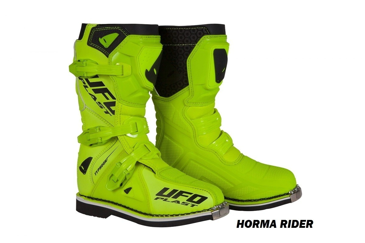 BOTAS CROSS NI�O BOY TYPHOON OFFROAD AMARILLO FLUO TALLE 36 AR35 -UFO-