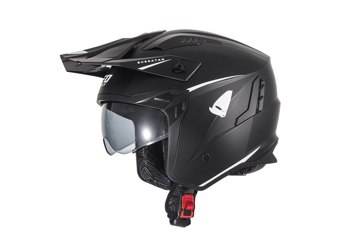 UFO Plast Casco Motocross Enduro Sheratan Jet negro talle L