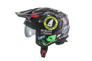 Casco UFO Plast Abierto Sheratan Negro Fan