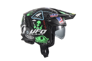 Casco UFO Plast Abierto Sheratan Negro Fan