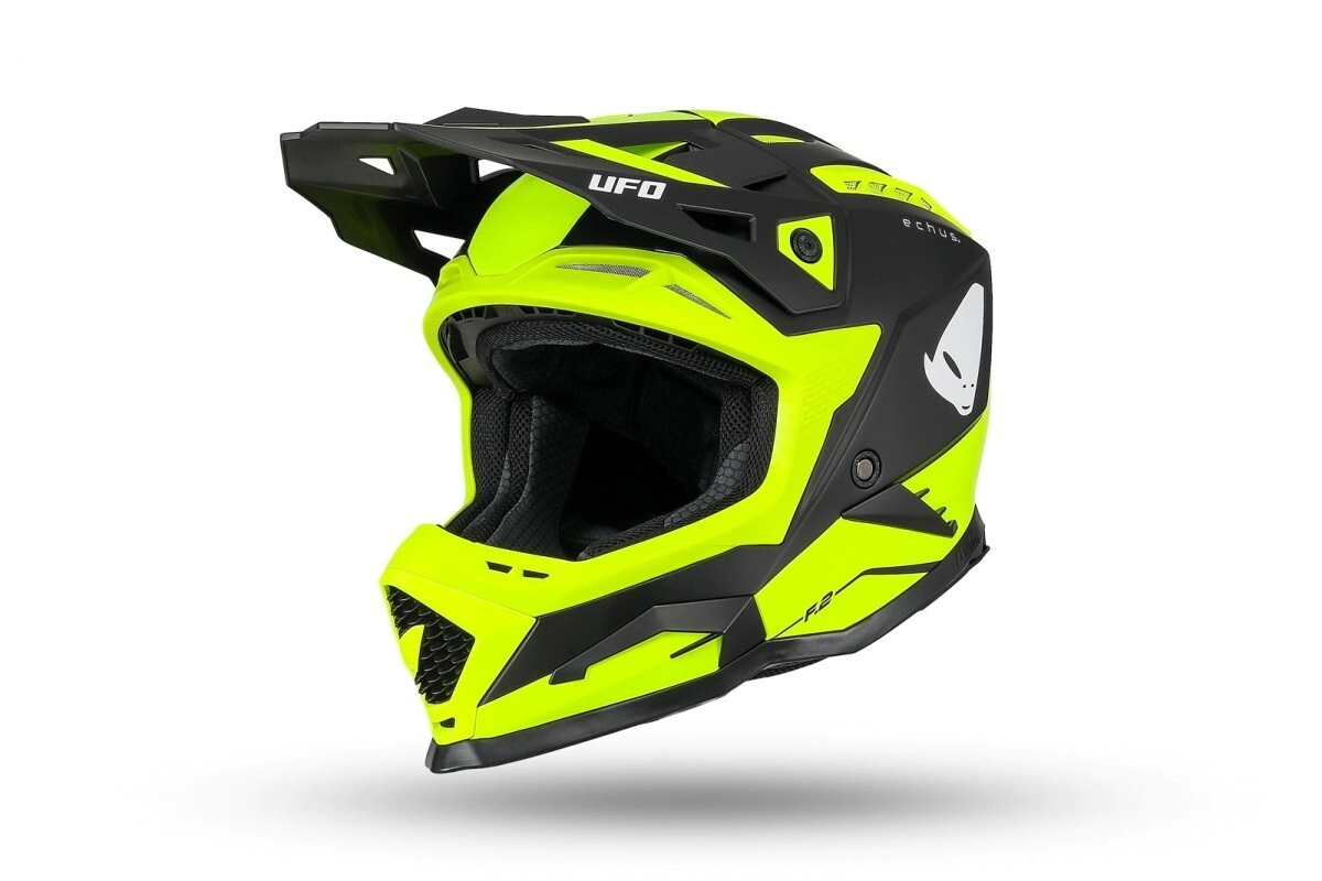 CASCO CROSS ECHUS AMARILLO NEGRO TALLE S -UFO-