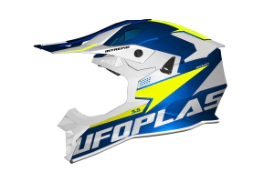 Casco UFO Plast Cross Intrepid Azul/Amarillo