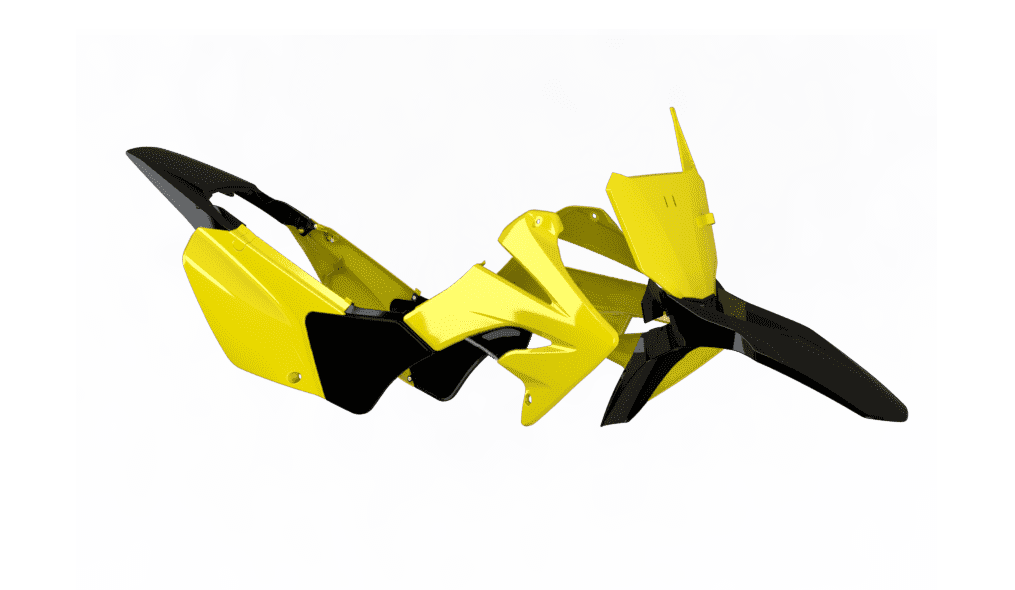 AMX Kit Pl�sticos Moto Honda Tornado amarillo-negro porta n�mero