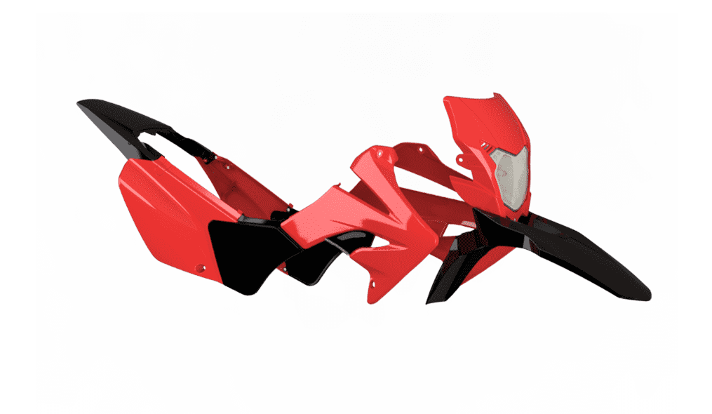 AMX Kit Pl�sticos Moto Honda Tornado faro negro rojo