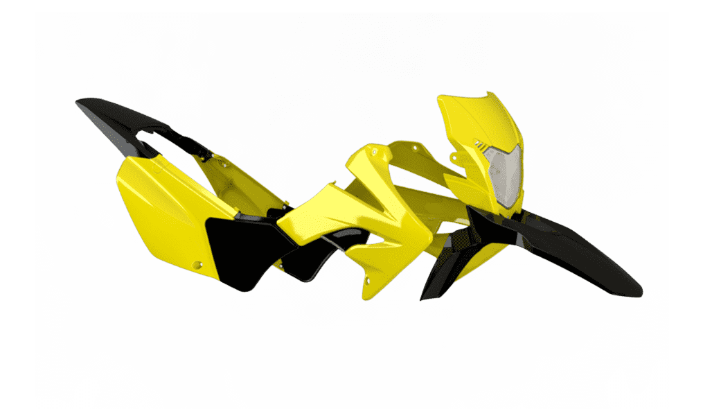 AMX Kit Pl�sticos Moto Honda Tornado faro amarillo negro
