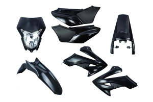 KIT PLASTICOS HON TORNADO NEGRO C/FARO -AMX-