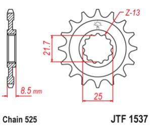 JT Sprockets Pi��n Moto 15 dientes Ninja ZX10R RR 04/23