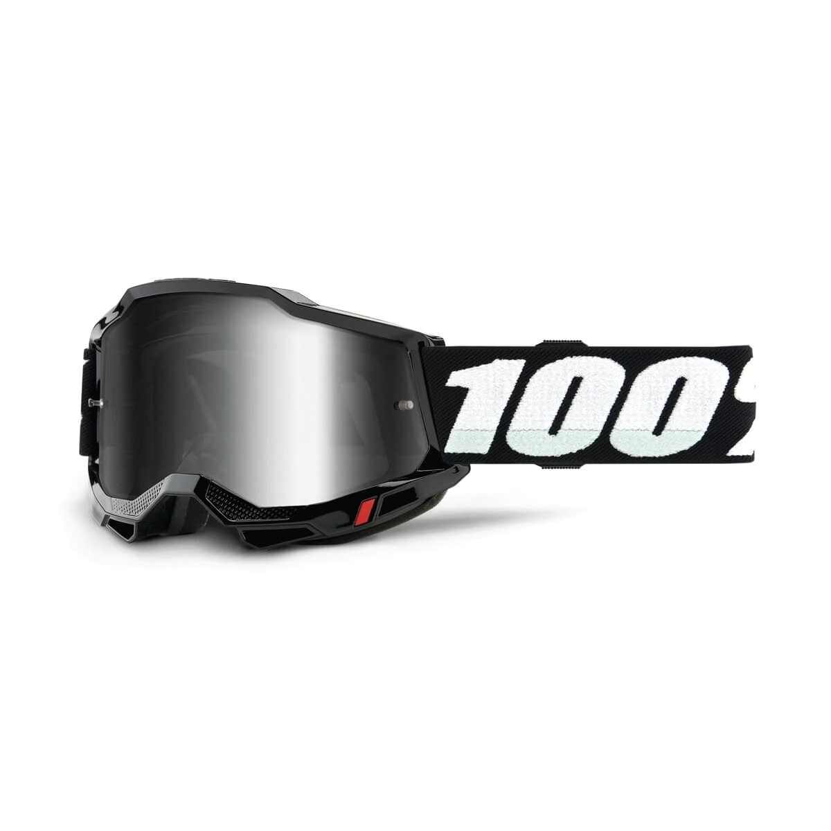 100% Antiparra Motocross Accuri 2 ni�o negra lente Mirror plateada
