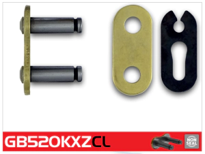 RK Cadena Moto Transmisi�n 520 x 120 KXZ off-road uso off-road con clip dorada