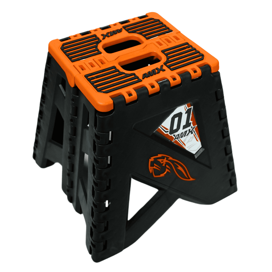 AMX Caballete Banco plegable Moto naranja negro
