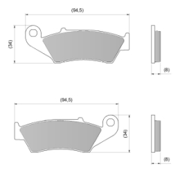 Diafrag Pastillas Freno Moto del. CR KX DR/RM WR/YZ RR EMC Xtrail Ceramic FA185