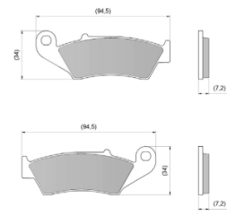 Diafrag Pastillas Freno Moto Xtrail Ceramic FA185 del. Beta Gas Honda Kawasaki Yamaha