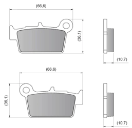 Diafrag Pastillas Freno Moto tras. Beta Gas Suzuki Yamaha Xtrail Ceramic Fa367