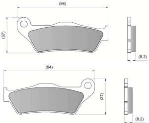 Diafrag Pastillas Freno Moto Xtrail Ceramic DFP-50875 FA181 delantera