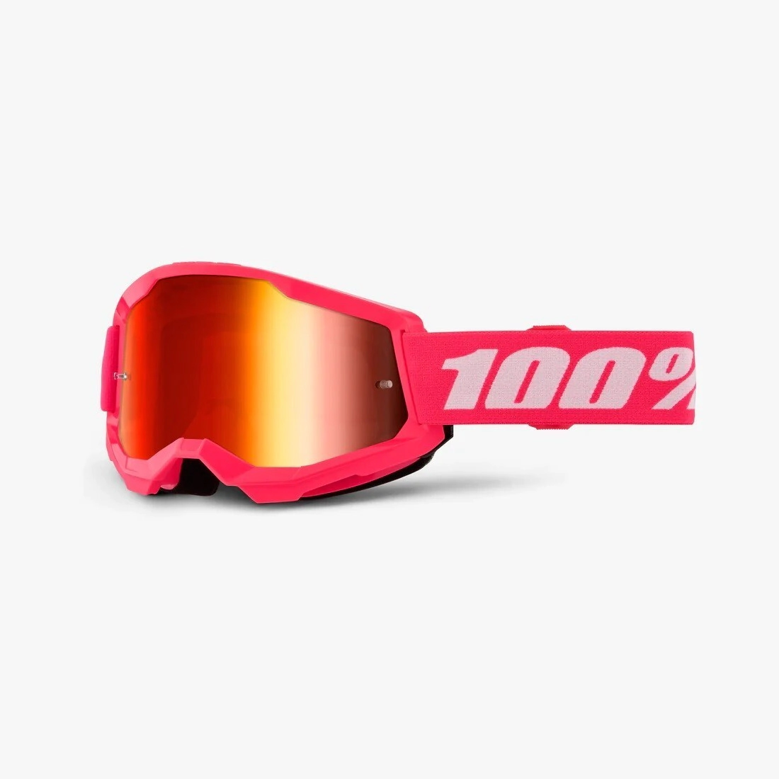 ANTIPARRA STRATA 2 MOTO/MTB PINK MIRROR RED LENS -100%-