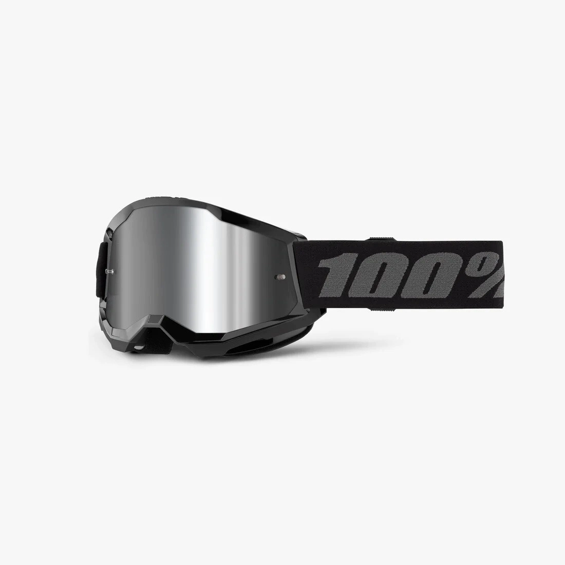 100% Antiparra Motocross Strata 2 ni�o negra gris lente Mirror plateada