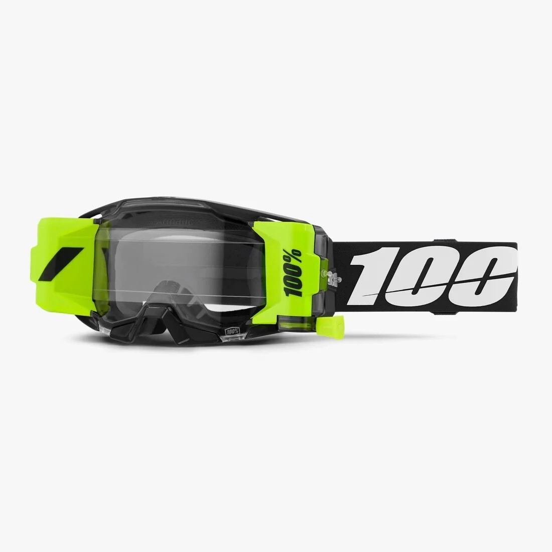 100% Antiparra Motocross MTB Forecast negra lente Clear transparente