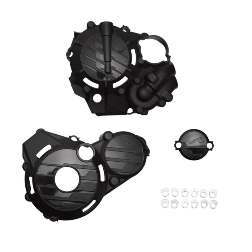 AMX Tapa Motor Embrague Moto KLX 300 r 24 25 negro