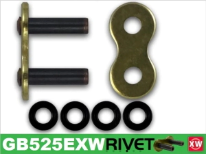 RK Cadena Moto Transmisi�n 525 x 120 XRE XSO Touring XW-Ring con remache dorada