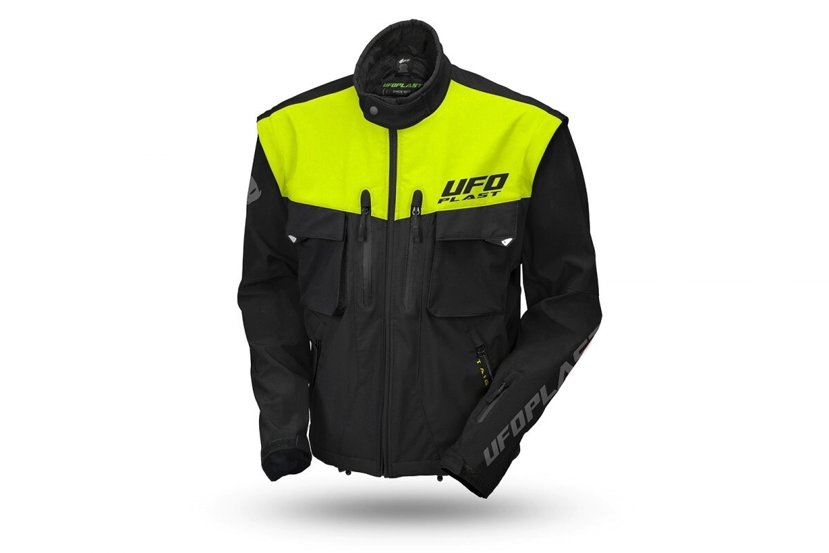 UFO Plast Chaqueta Moto Enduro Taiga amarillo fl�or talle M