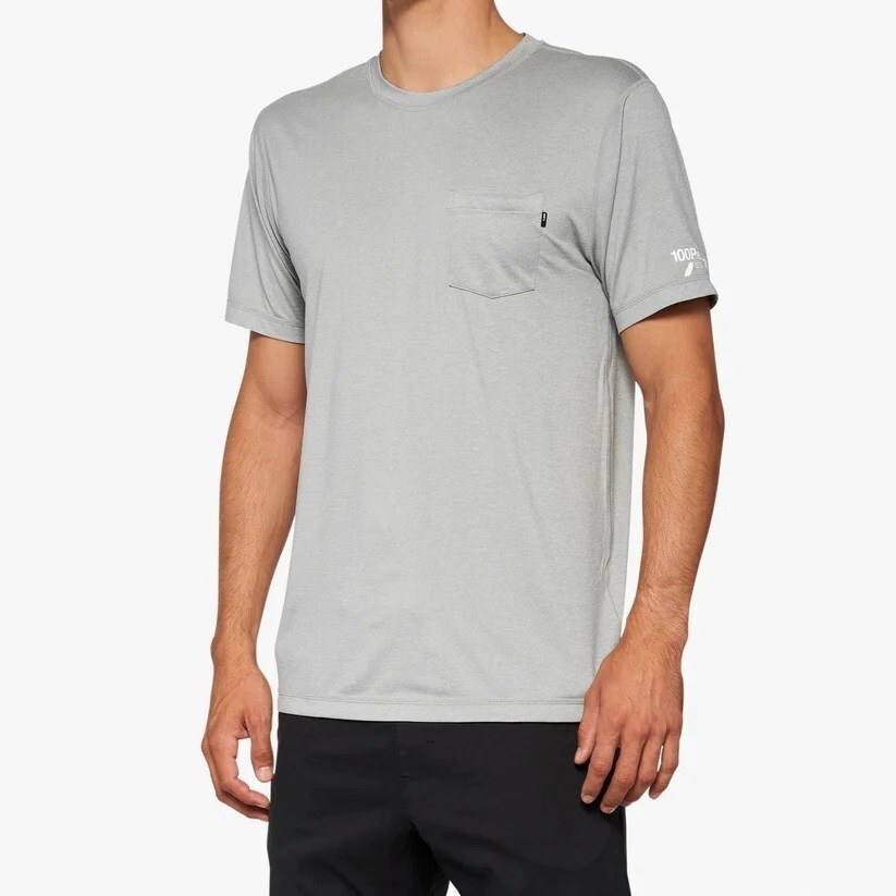 100% Remera Casual Mission Athletic gris jaspeado talle 2XL