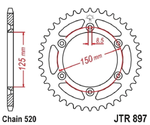 Corona JT Sprockets Husaberg FE650 03-08 KTM Todas