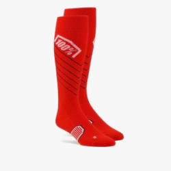 Medias 100% HI Side Thin MX Sock Rojo