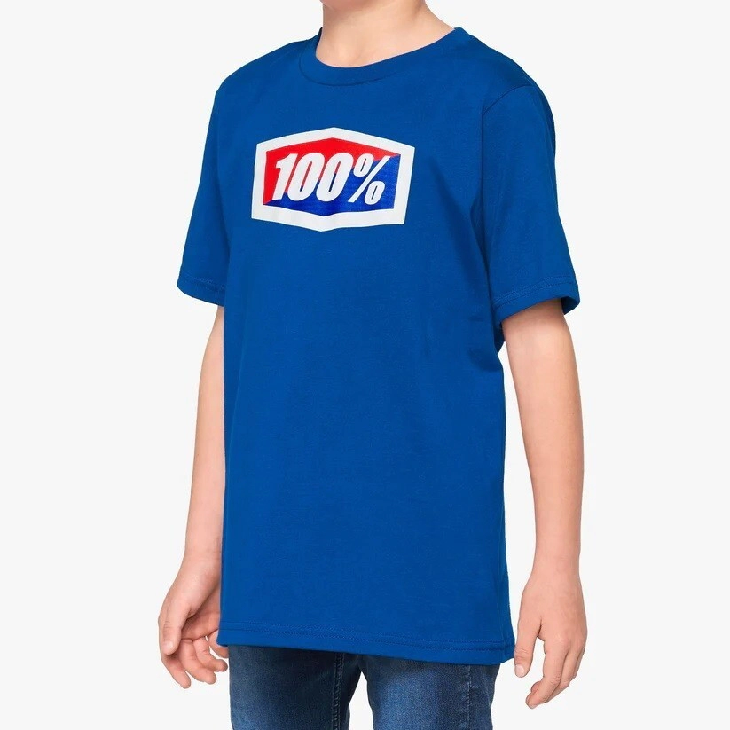 100% Remera Casual ni�o Official azul talle M