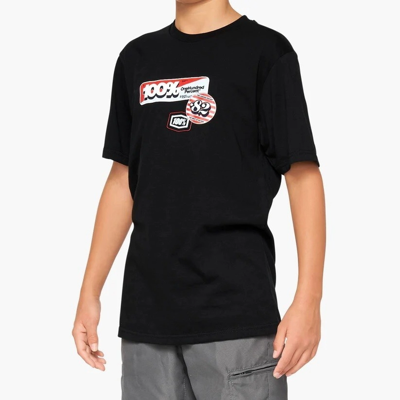 100% Remera Casual ni�o Stamps negro talle S