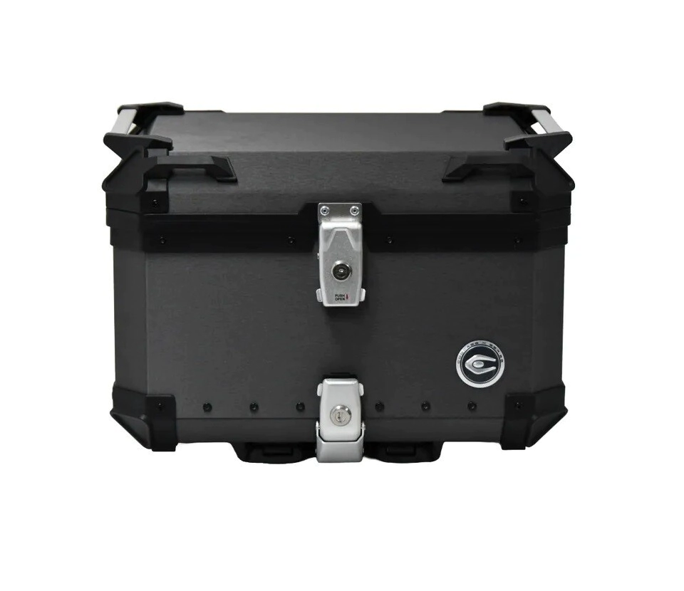 Coocase Ba�l Top Case Moto aluminio 55L gris oscuro cepillado