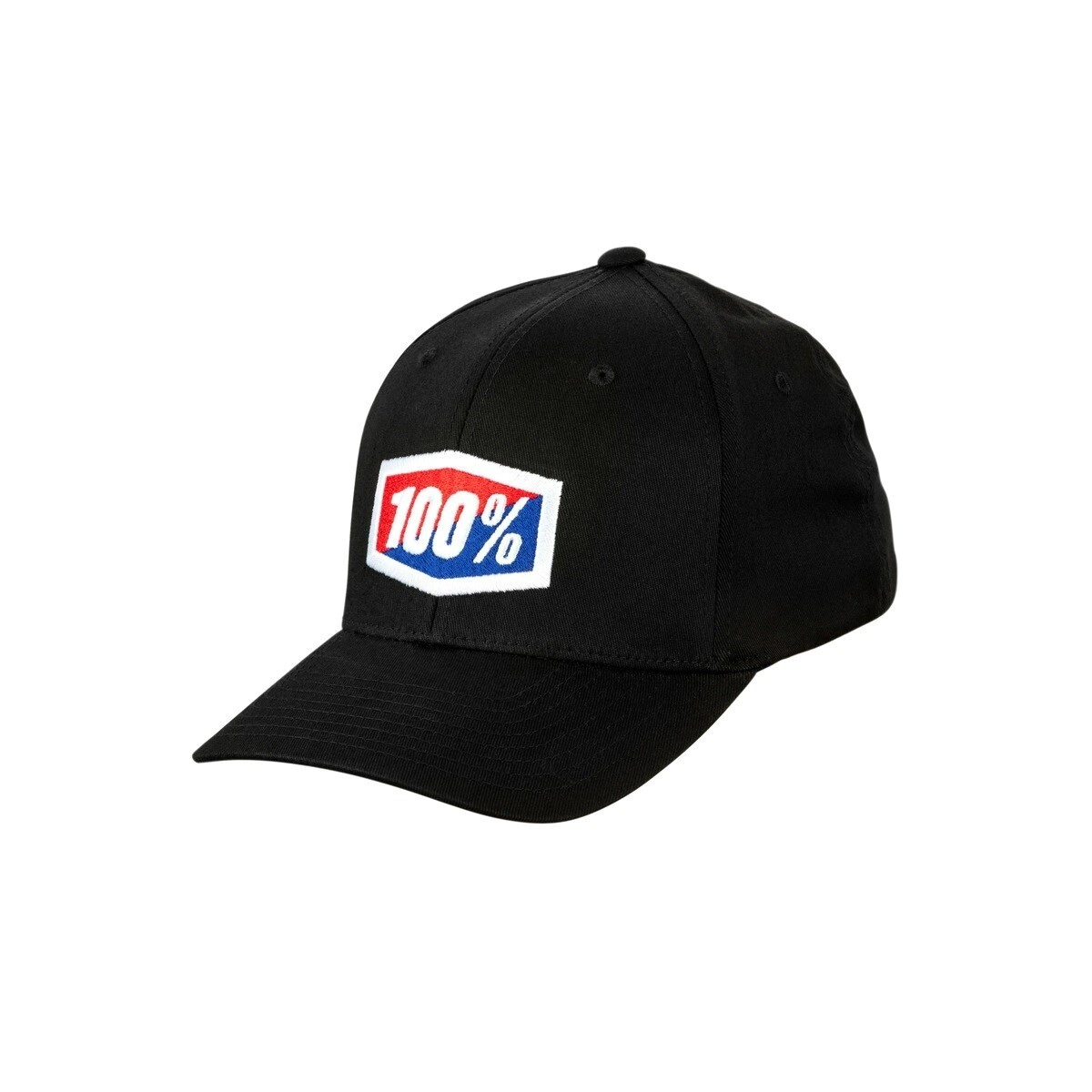 100% Gorra Official Flexfithat negro talle S/M
