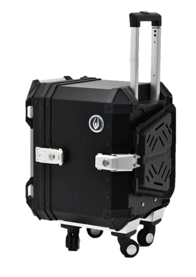 Coocase Ba�l Top Case Moto aluminio 48L valija con ruedas negro