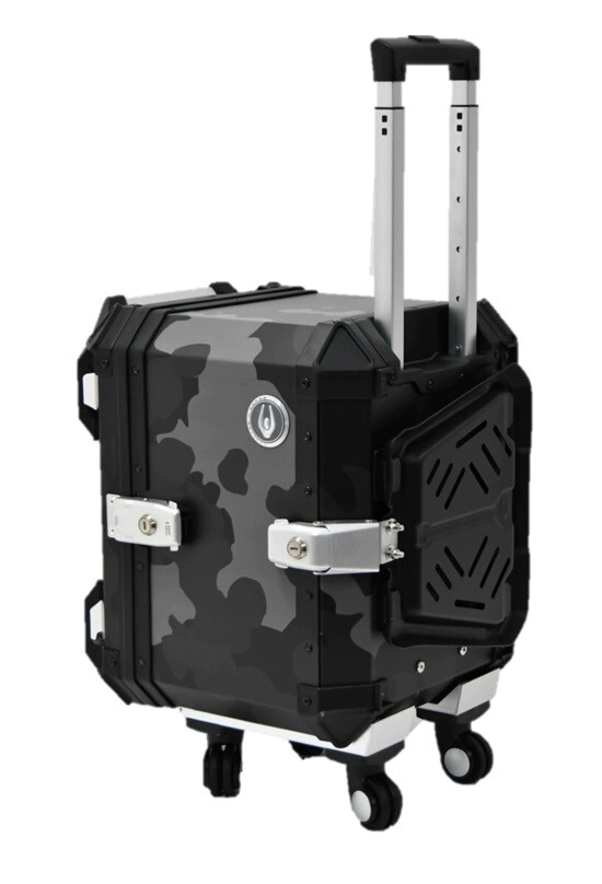 Coocase Ba�l Top Case Moto aluminio 48L valija con ruedas camuflado oscuro
