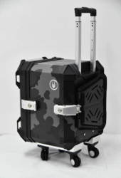 Coocase Ba�l Top Case Moto aluminio 48L valija con ruedas camuflado oscuro