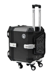 Coocase Ba�l Top Case Moto aluminio 48L valija con ruedas gris oscuro cepillado