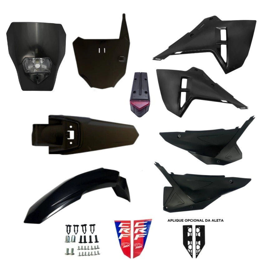 AMX Kit Pl�sticos Moto Honda CRF250F faro negro